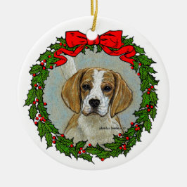 Beagle Hound Art Julgransprydnad Keramik