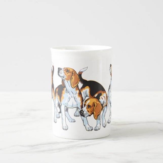 beagle hound benporslin mugg (Framsidan)