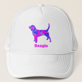 Beagle Hound Hund Cute Rosa Silhouette Anpassnings Keps