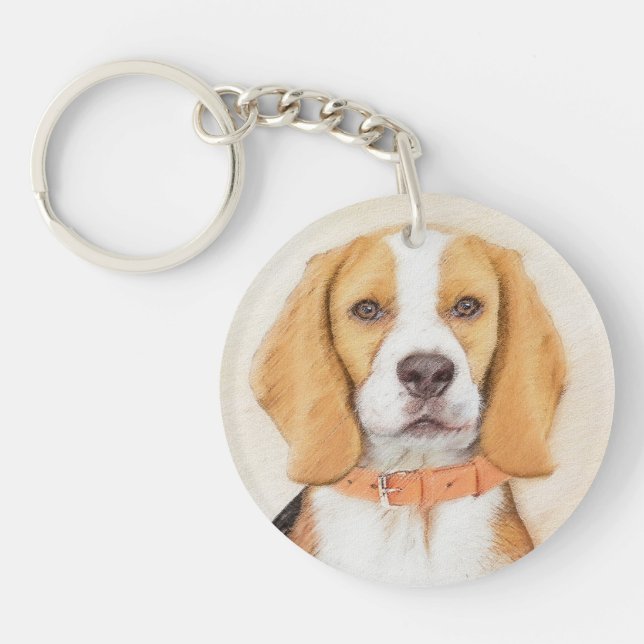 Beagle Hound Hund Painting Original Animal Art (Framsidan)