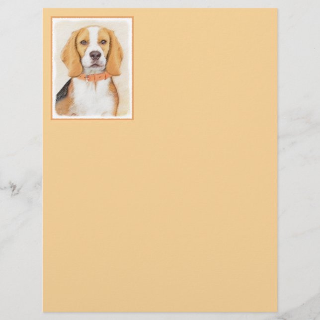 Beagle Hound Hund Painting Original Animal Art (Framsida)