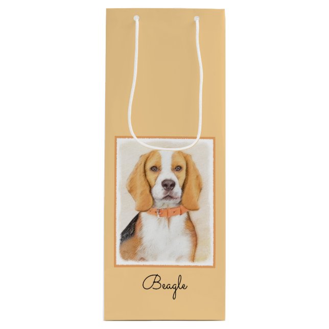 Beagle Hound Hund Painting Original Animal Art (Framsidan)