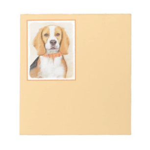 Beagle Hound Hund Painting Original Animal Art Anteckningsblock