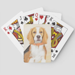 Beagle Hound Hund Painting Original Animal Art Casinokort