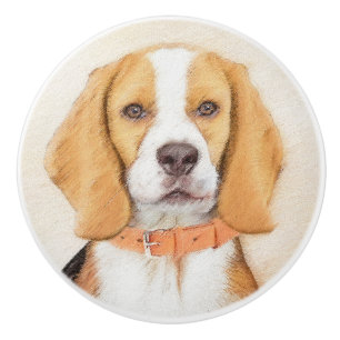 Beagle Hound Hund Painting Original Animal Art Knopp