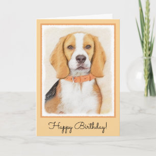 Beagle Hound Hund Painting Original Animal Art Kort