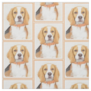 Beagle Hound Hund Painting Original Animal Art Tyg