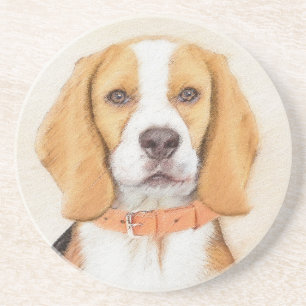 Beagle Hound Hund Painting Original Animal Art Underlägg