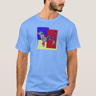 Beagle Hound Hund Pet Silhouette RYB TriColor T Shirt
