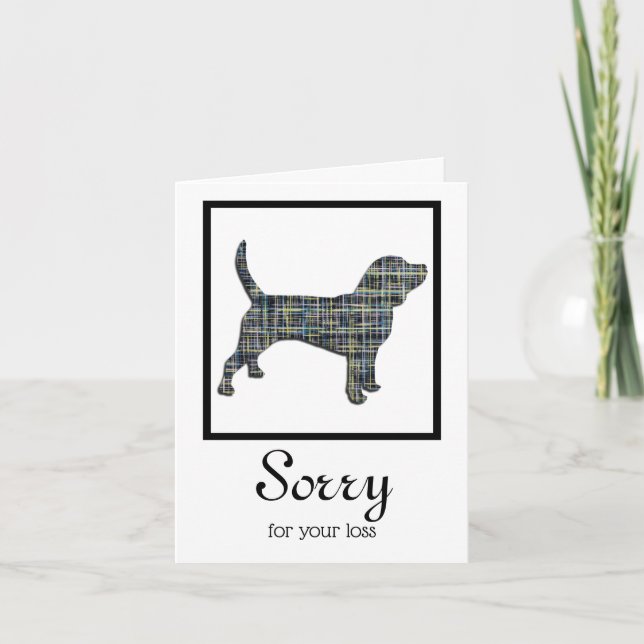 Beagle Hound Hund Pet Sympathy Card Kort (Framsida)