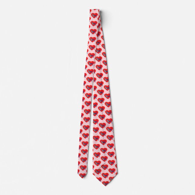 Beagle Hound Hund Red Valentine Day Rosa Nacke Slips (Baksida)