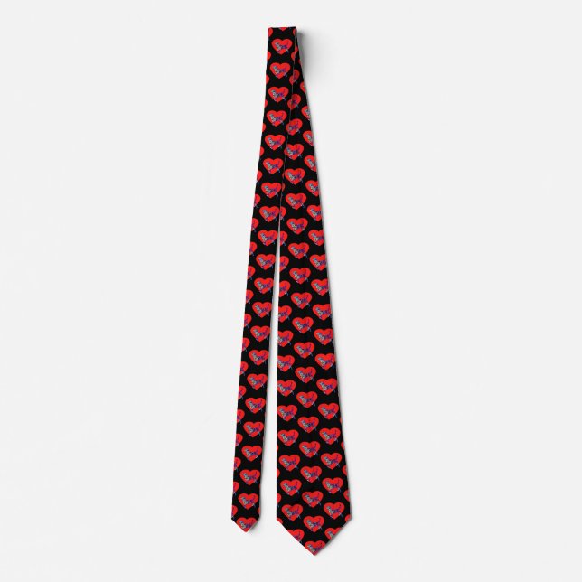 Beagle Hound Hund Red Valentine Day Tie Slips (Baksida)