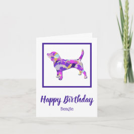 Beagle Hound Hund Silhouette PPY&B Birthday Kort