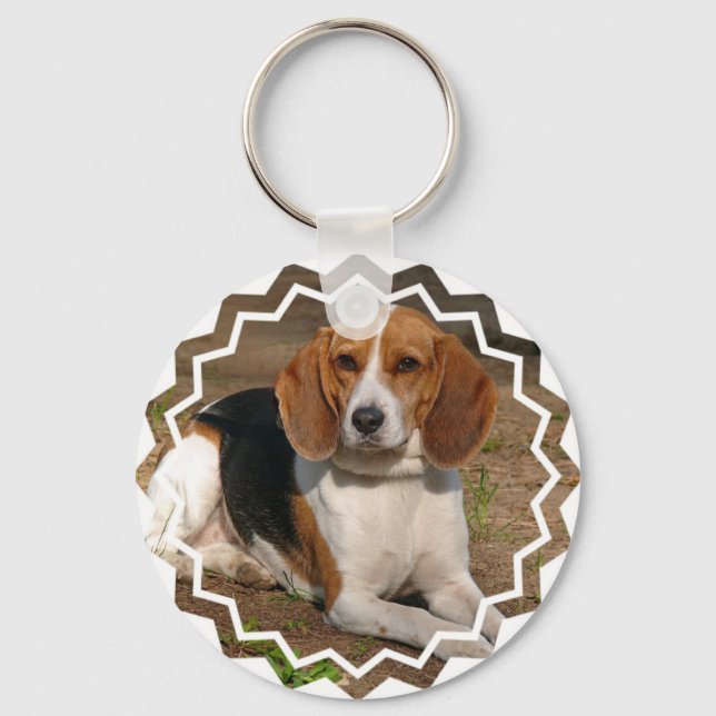 Beagle Hound Keychain Nyckelring (Framsida)