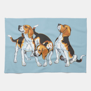 beagle hound kökshandduk