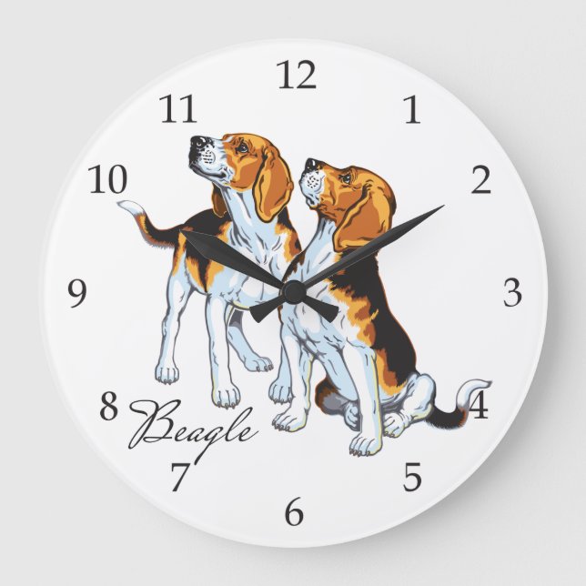 beagle hound stor klocka (Framsida)