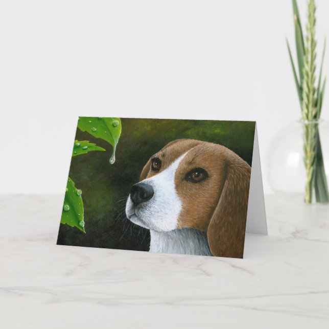 Beagle Hund 116-Grönt Kort (Framsida)