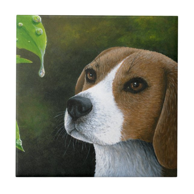 Beagle Hund 116 Kakelplatta (Framsidan)