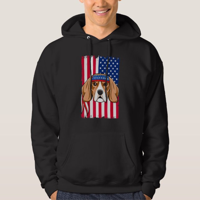 Beagle Hund 1 Hoodie (Framsida)