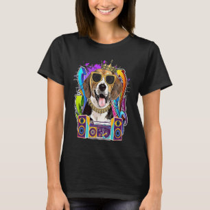 Beagle Hund 90s Rap Music T Shirt
