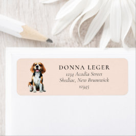 Beagle Hund Adress Returadress Etikett