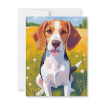 Beagle Hund Akvarell Husdjur Målning