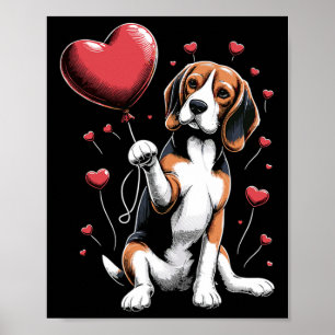 Beagle Hund Alla Hjärtans Dag Hundägare Valentine Poster