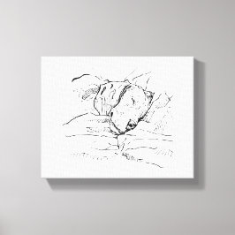 Beagle Hund Älskare Illustration Canvastryck