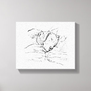 Beagle Hund Älskare Illustration  Canvastryck