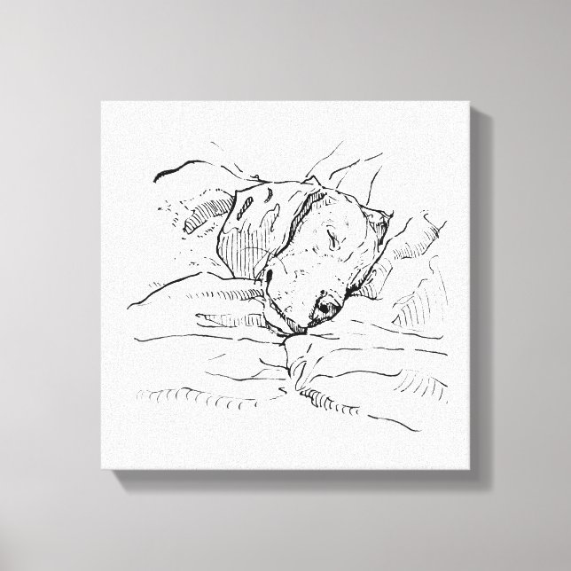 Beagle Hund Älskare Illustration  Canvastryck (Framsida)