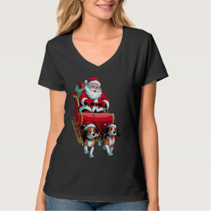 Beagle Hund älskare jultomten Riding Sleigh Sle T Shirt