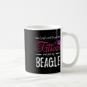 Beagle Hund älskare Tattoo Rolig hund Mamma Gift I Kaffemugg