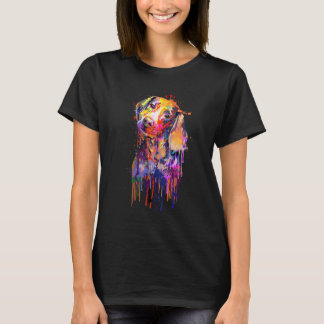 Beagle Hund Ansikte Watercolor T Shirt
