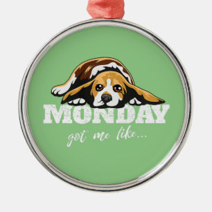 Beagle hund aveln-bidrag julgransprydnad metall