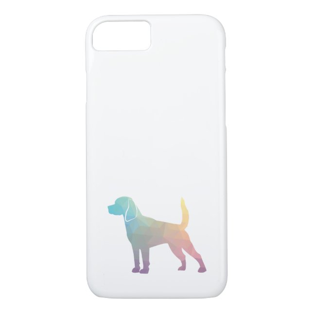 Beagle Hund aveln Geo Silhouette Pastel Case-Mate iPhone Skal (Baksida)