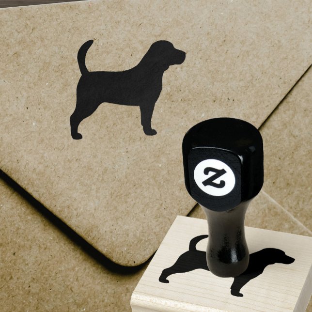 Beagle Hund aveln Silhouette Rubber Frimärke Stämpel (Skapare uppladdad)
