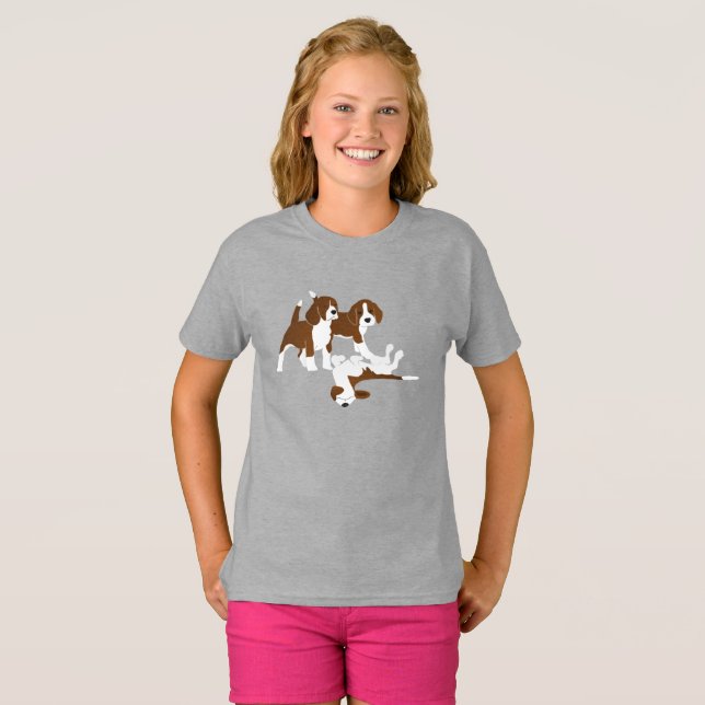 Beagle hund aveln t shirt (Hel framsida)