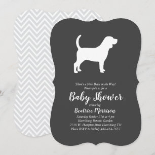 Beagle Hund Baby Shower Gender Neutral Inbjudningar