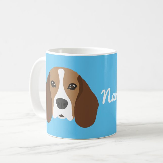 Beagle Hund Coffee Mugg (Framsida vänster)