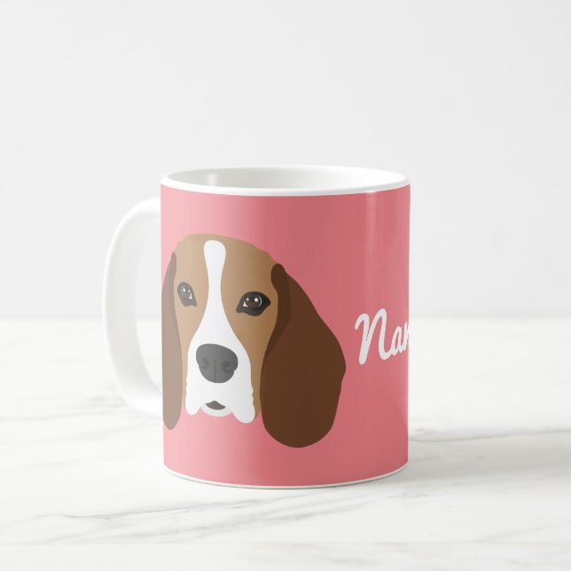 Beagle Hund Coffee Mugg (Framsida vänster)