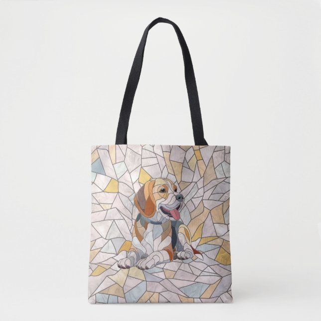 Beagle hund - Colorful Mosaic art Tygkasse (Framsida)