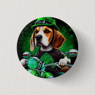 Beagle Hund Cycle St. Patrick's Day Knapp