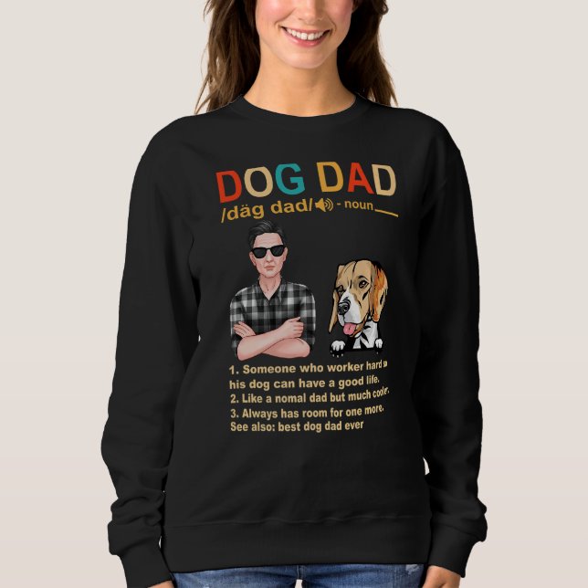 Beagle Hund definierar bäst Hund Pappa någonsin fö T Shirt (Framsida)