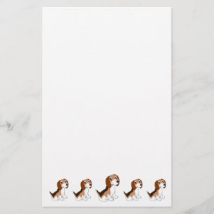 Beagle Hund Design Brevpapper