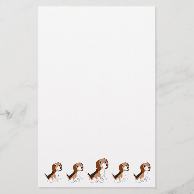 Beagle Hund Design Brevpapper (Framsida)