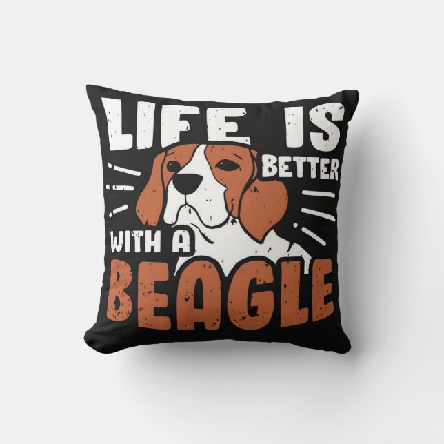 Beagle Hund design Kudde (Framsida)