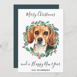 Beagle Hund Elegant God jul Julkort