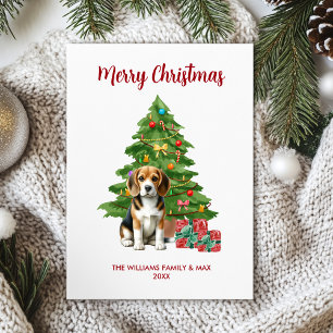 Beagle Hund Family jul Julkort