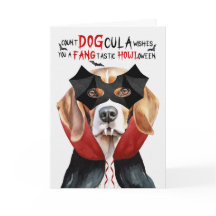 Beagle Hund Funny Count DOGcula Halloween
