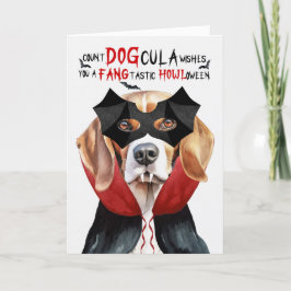 Beagle Hund Funny Count DOGcula Halloween Helgkort